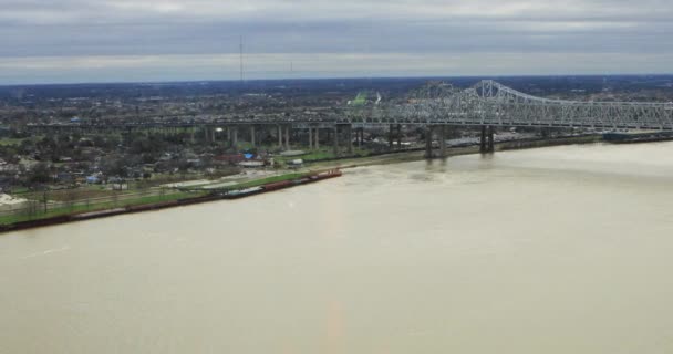 Mississippi River View New Orleans Louisiana Estados Unidos — Vídeos de Stock