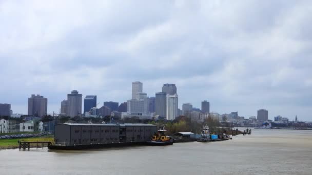 Hyperlapse Skyline New Orleans Louisiana Сша — стоковое видео