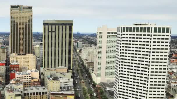 New Orleans Louisiana Birleşik Devletler Şehir Merkezinin Hava Hızlandırılmış Görüntüsü — Stok video