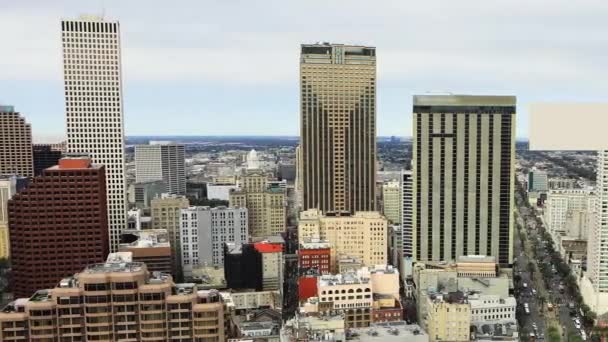 Aerial Hyperlapse View New Orleans Louisiana United States — Stock video