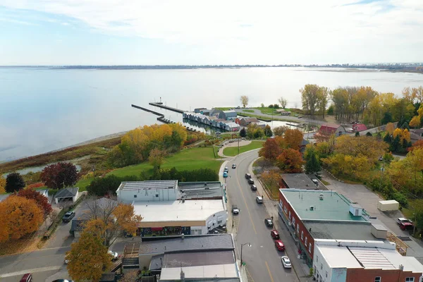 Вид Воздуха Порт Роуэн Онтарио Канада Осенью — стоковое фото