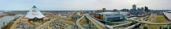 Memphis Tennessee États Unis Février 2023 Panorama Aérien Pyramide Bass — Photo