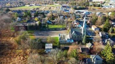 4K sonbaharının sonlarında Ayr, Ontario, Kanada 'nın hava manzarası