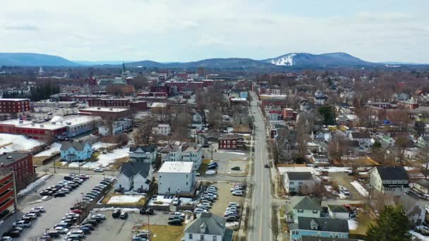 Letecký Pohled Pittsfield Massachusetts Spojené Státy Začátku Jara — Stock video