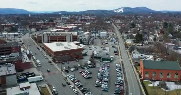 Letecký Hyperlapse Pohled Pittsfield Massachusetts Spojené Státy Začátku Jara — Stock video