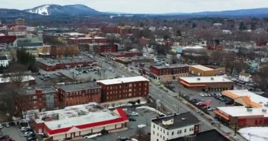 Pittsfield, Massachusetts, Amerika Birleşik Devletleri 4K 'nın hava hızlandırılmış görüntüsü