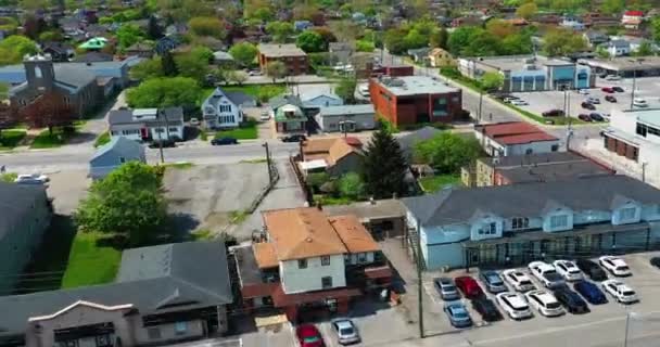 Aerial Hyperlapse View Thorold Ontario Canada Early Spring — Stock Video