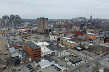 İlkbaharın başlarında Kanada, Ontario, Waterloo 'nun hava manzarası