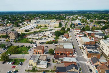 Güzel bir günde Thorold, Ontario, Kanada 'nın hava manzarası