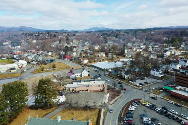 Aerial Pittsfield Massachusetts United States Early Spring Stock Picture