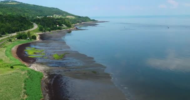 Luftaufnahme Von Joseph Rive Quebec Kanada Sommer — Stockvideo