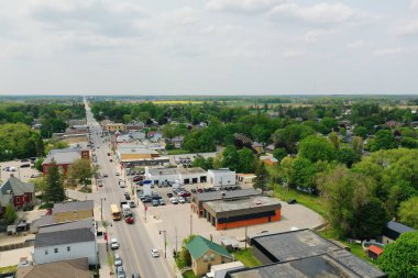 Harriston, Ontario, Kanada 'nın ilkbaharda hava manzarası