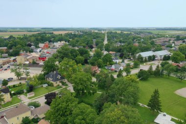 Sabahleyin Kanada, Ontario, Lucan 'ın hava manzarası
