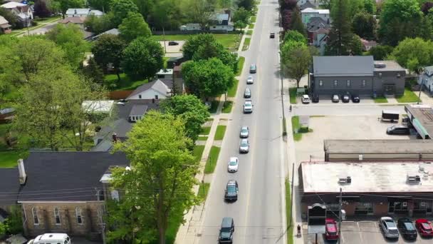 Yazında Ontario Kanada Nın Listowel Kentinin Hava Görüntüsü — Stok video