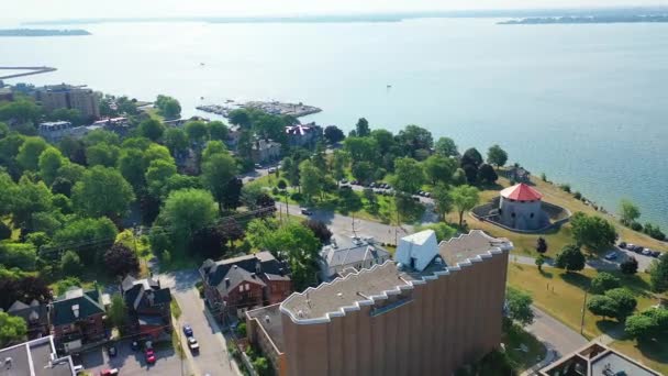 Aerial Hyperlapse View Cornwall Ontario Canada Summer — Stock Video