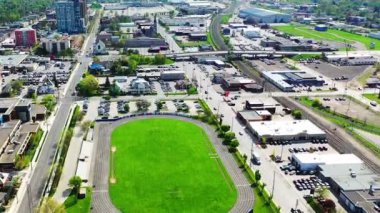 Londra, Ontario, Kanada hava sahnesi 4K ilkbaharının sonlarında