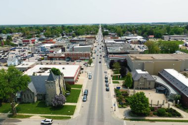 Yazın Ontario, Kanada 'da Listowel' in hava sahnesi