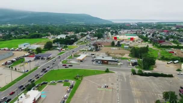 Baie Sainte Paul Quebec Kanada Lipca 2023 Aerial Hyperlapse Scene — Wideo stockowe