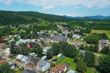 Baie-Saint-Paul, Quebec, Kanada 'nın hava manzarası