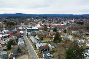 Amerika Birleşik Devletleri 'nin Bahar ayındaki Massachusetts, Easthampton hava manzarası