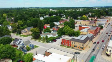 Wingham, Ontario 'nun havadan görüntüsü, Kanada 4K