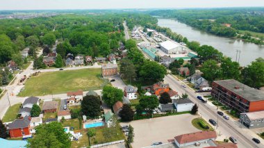 Yazın Kanada, Ontario, Caledonia 'nın hava manzarası