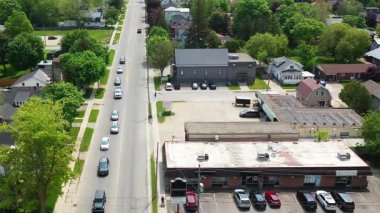 Yaz günü Ontario, Kanada 'nın Listowel şehrinin hava sahnesi