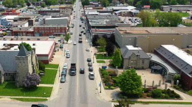 Sabah 4K 'da Ontario, Kanada Listowel' in hava sahnesi
