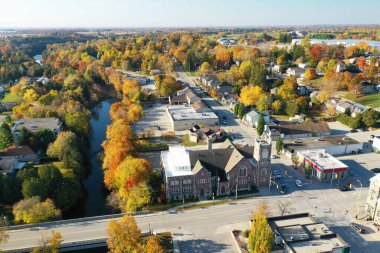 Sonbahar günü Kanada, Ontario, Fergus 'un anteni.