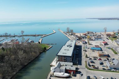 Port Dover, Ontario, Kanada 'nın deniz manzarası