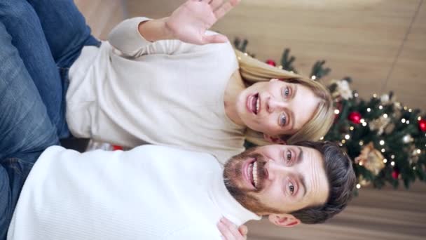 Pasangan Suami Istri Pov Pasangan Suami Istri Selamat Tahun Baru — Stok Video