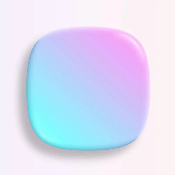 App Icon Superellipse Glossy Pastel Vector Background Squircle Button Purple — Stock Vector