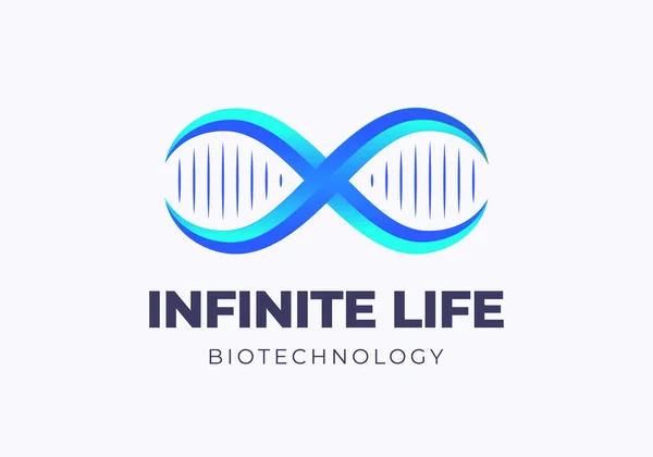 Infinite Life Dna Spiral Abstrait Vector Sign Symbol Logo Template — Image vectorielle