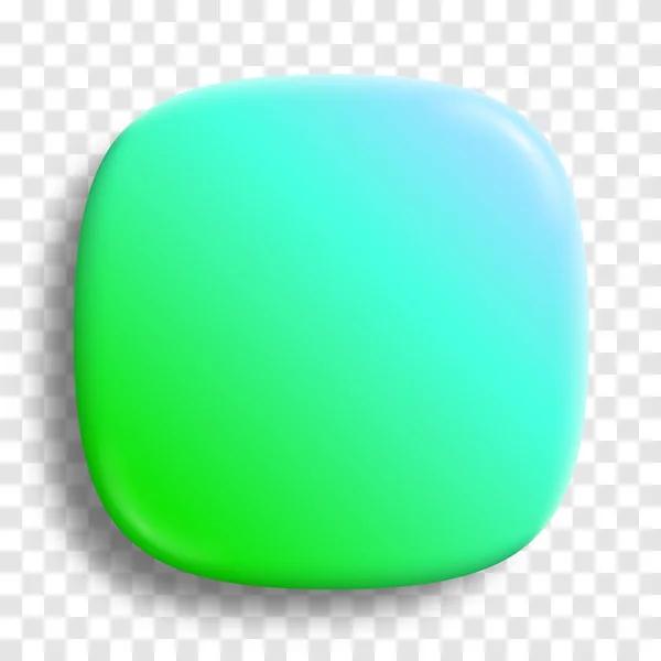 App Icon Superellipse Glossy Pastel Vector Transparent Background Squircle Button — Stock Vector