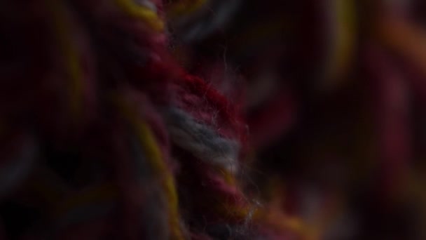 Vídeo Vertical Close Rosa Amarelo Malha Textura Fundo Suéter — Vídeo de Stock