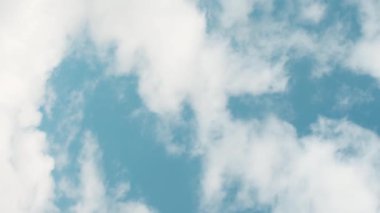 Arka planda bulutlu gökyüzünde renkli bir tek boynuzlu atın yükselişini gösteren dikey video.