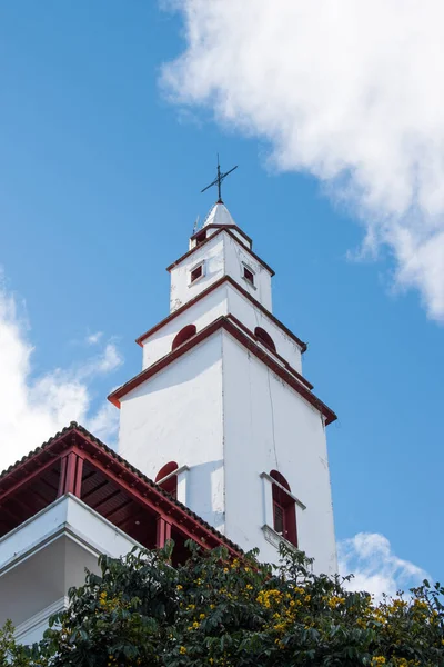 Touristische Kirche Von Monserrate Den Bergen Von Bogota — Stockfoto
