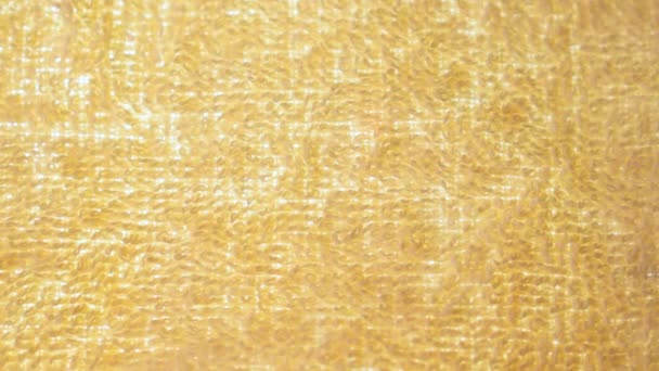 Close Textura Tecida Amarela Feita Como Fundo — Vídeo de Stock