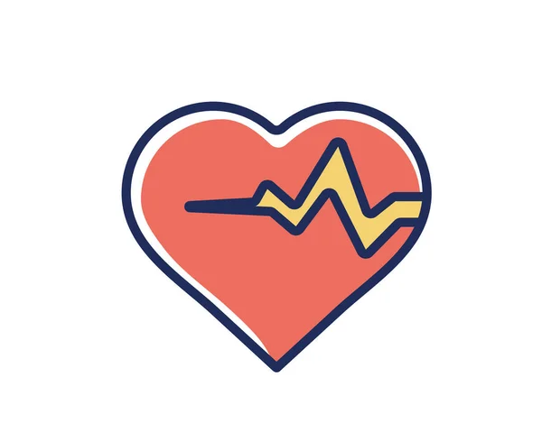 Diseño Iconos Estilo Relleno Línea Cardíaca Atención Médica Clínica Examen — Vector de stock