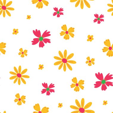 Seamless floral vector pattern. Perfect for modern wallpaper, fabric, home decor, and wrapping projects. clipart