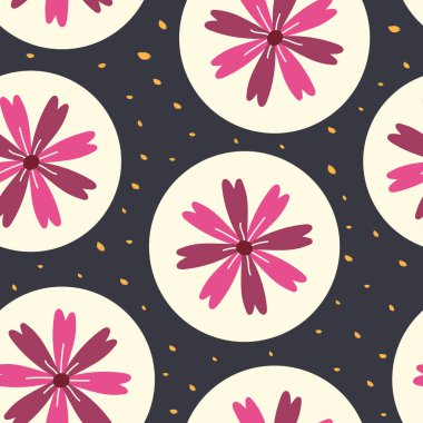 Kusursuz çiçek vektör deseni. Modern duvar kağıdı, kumaş, ev dekorasyonu ve ambalaj projeleri için mükemmel..