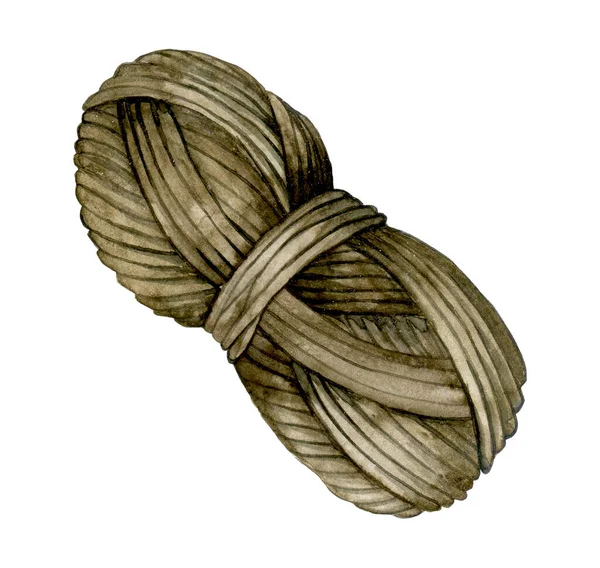 Desenho Aquarela Uma Bola Para Tricotar Bordado Ilustração Vintage — Fotografia de Stock
