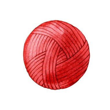 suluboya çizim, örgü örmek, örgü örmek, dikiş yapmak için yün yumağı..