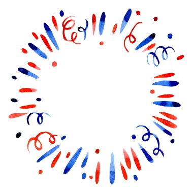 Yuvarlak çerçeve, Amerika 'nın Bağımsızlık Günü için havai fişekler.