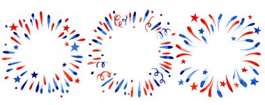 Yuvarlak çerçeveler, Amerika 'nın Bağımsızlık Günü için havai fişekler..