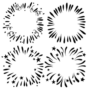 Yuvarlak çerçeveler, Amerika 'nın Bağımsızlık Günü için havai fişekler.