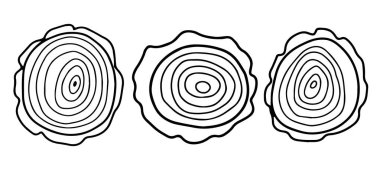 Boyama kitabı. Vektör çizimi, grafikler. ağaç kesimi, siyah beyaz çizim ve bir tahta parçası, ekoloji teması, ahşap işçiliği