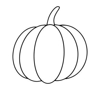 Boyama kitabı. Karalama tarzında vektör illüstrasyonu. Cadılar Bayramı balkabağı. Çocuklar için tasarım