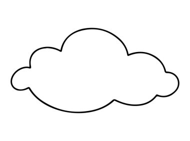 Bulutun vektör çizimi. Çocuklar için boyama kitabı.