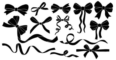 Çizimler, siluet yaylar, ipek kurdele. Kanserle mücadelenin sembolü, kadınlıktır